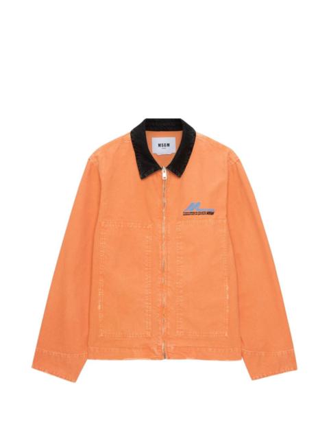 MSGM black-collar denim jacket