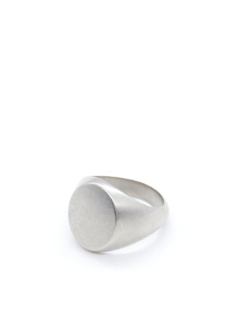 MM6 Maison Margiela Oval Chevalier Ring in Silver