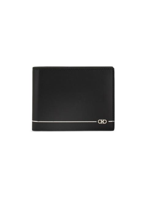 FERRAGAMO Men's Micro Gancini Leather Wallet - Nero