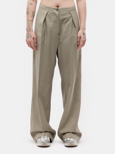 Tailored Herringbone Trousers in Grey