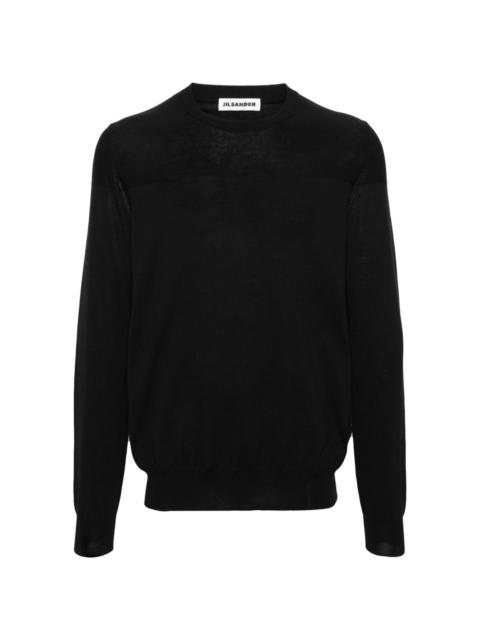 crew-neck cotton jumper