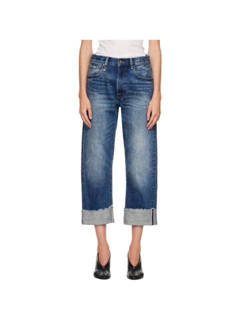 R13 Blue Cuffed X-Boyfriend Jeans