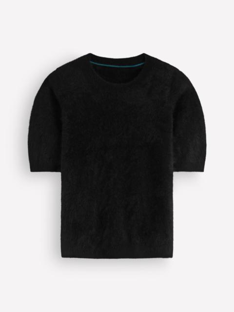BODEN Kat Brushed Cashmere T-shirt-Black