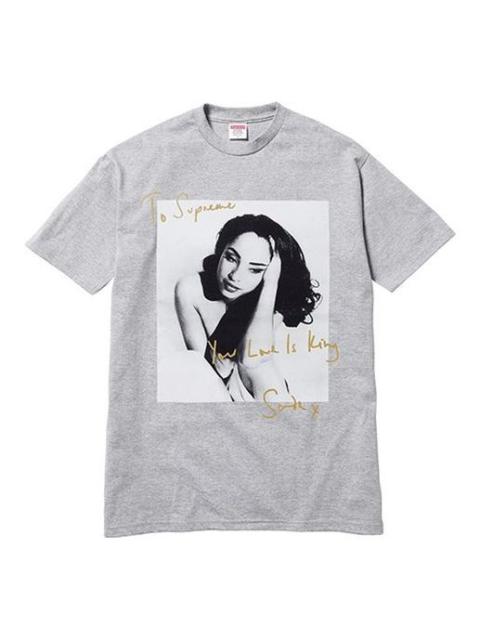 Supreme SS17 Sade Tee Grey Character Printing Short Sleeve Unisex Gray SUP-SS17-11