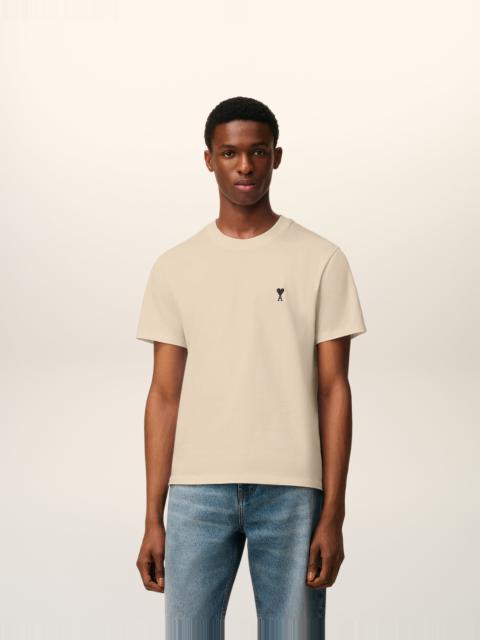 AMI Paris BEIGE COTTON AMI DE COEUR T-SHIRT