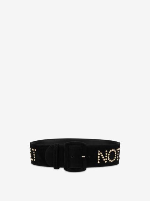 Moschino NOT JUST A PRETTY BELT SUEDE BELT