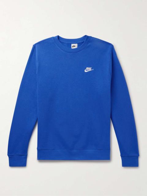 Nike Sportswear Club Logo-Embroidered Cotton-Blend Tech Fleece Sweatshirt