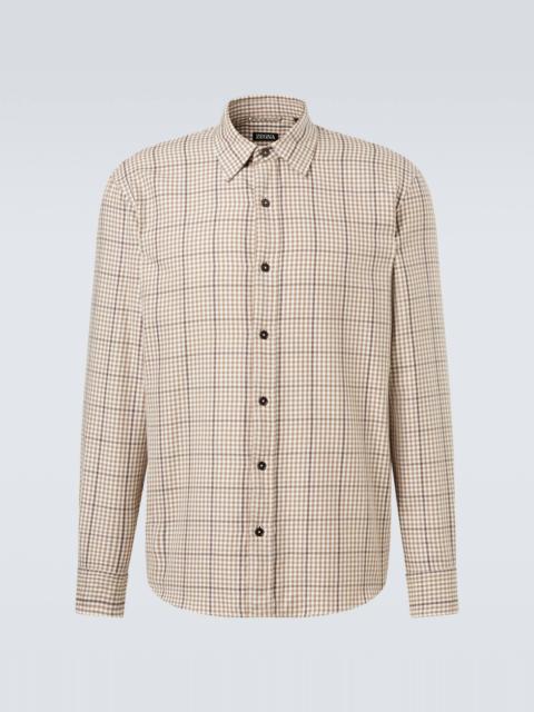 ZEGNA Checked cotton shirt