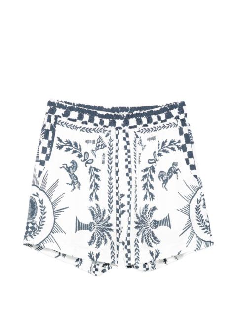 Rhude patterned elasticated shorts