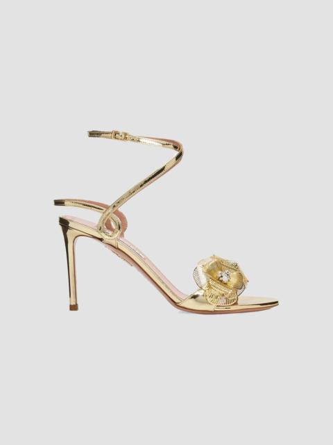 AQUAZZURA Women's Flora Mystica 85MM Applique Sandals - Soft Gold