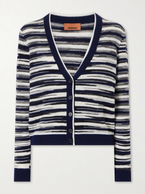 Missoni Striped Cashmere And Wool-blend Cardigan
