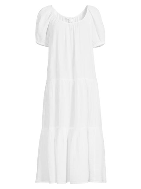 Lilly Pulitzer Women's Zemimi Crinkled Cover-Up Midi-Dress - Resort White