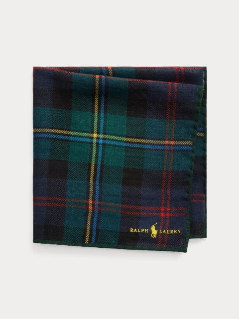Polo Ralph Lauren Plaid Wool Pocket Square