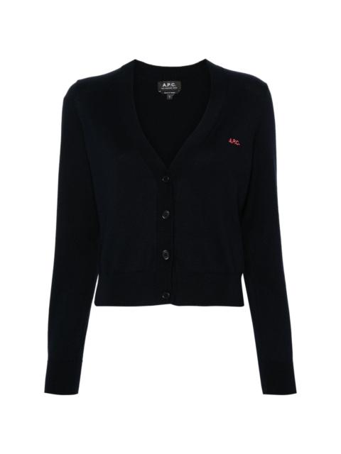 Berenice logo-embroidered cardigan