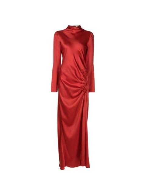 LAPOINTE ruched-detail satin gown