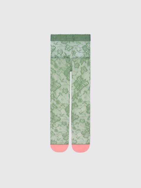 GUCCI Floral stretch knit fabric tights