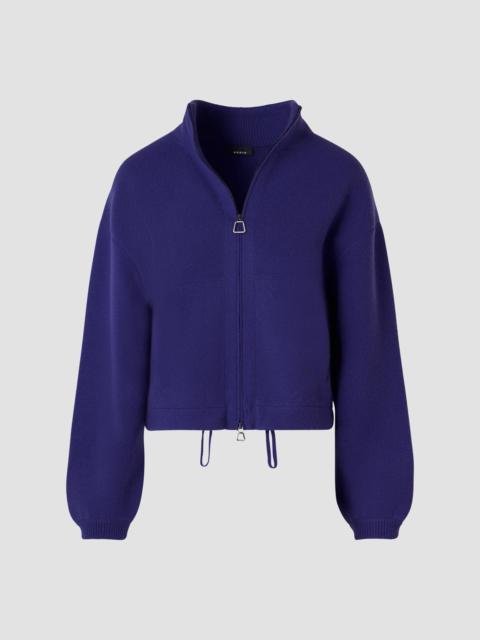 AKRIS Women's Cashmere Stand-Collar Zip-Front Cardigan - Dark Purple