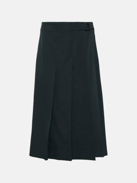 Lemaire Pleated wool wrap skirt