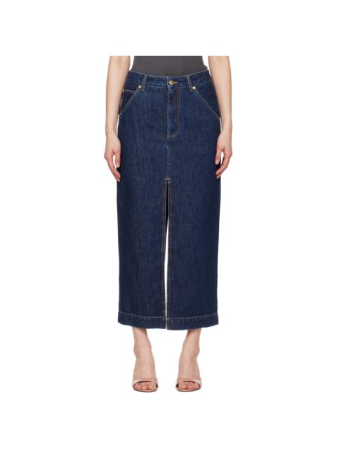DARKPARK Blue Erika Denim Midi 스커트