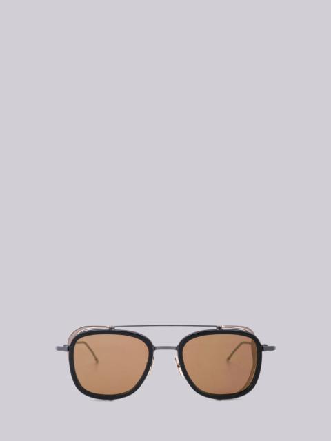 Thom Browne TB808 - Black and Gold Mesh Sunglasses