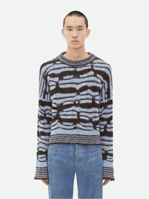 Distorted Stripe Cotton Jumper