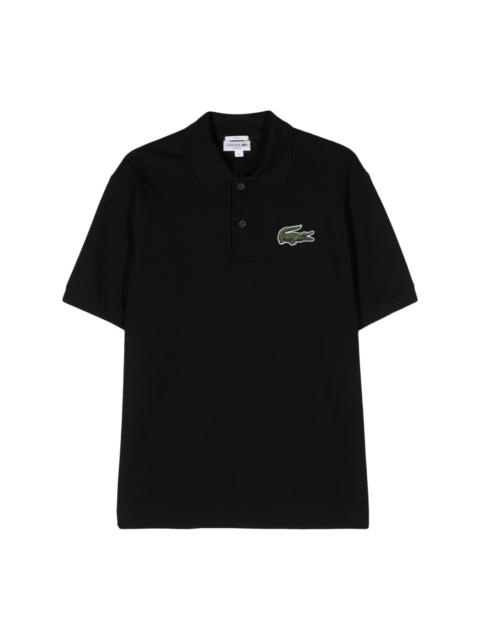 LACOSTE logo-patch cotton polo shirt