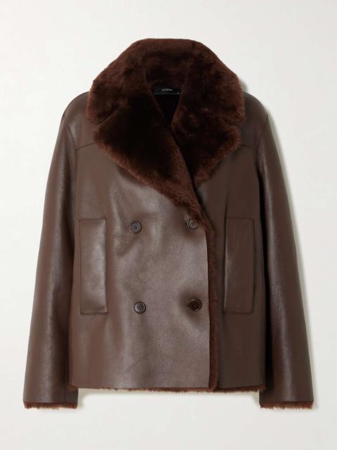 Calla double-breasted shearling coat