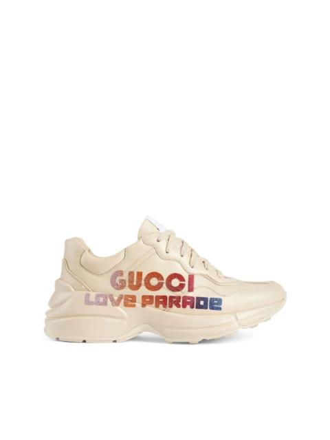 GUCCI Rhyton glitter-logo chunky trainers