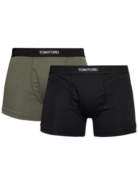 TOM FORD BI-PACK COTTON BOXER SHORTS WITH LOGO