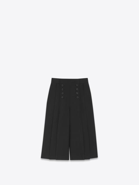 SAINT LAURENT culottes in wool gabardine