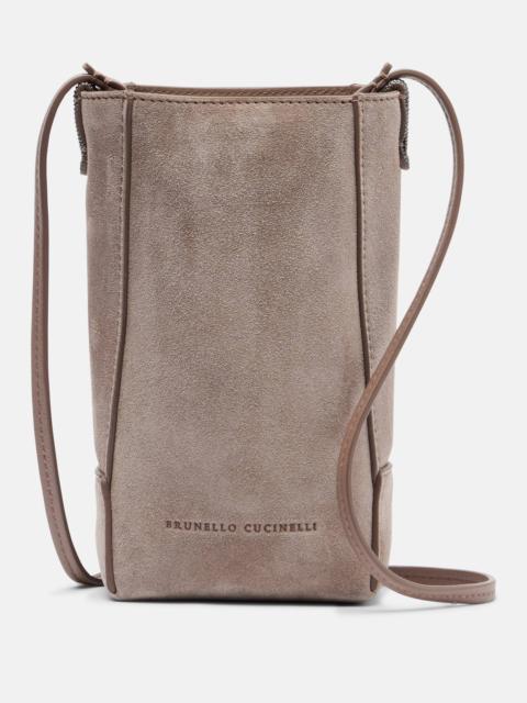 Brunello Cucinelli Monili suede shoulder bag
