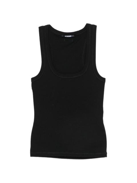 JACQUEMUS Gros Grain ribbed-knit tank top