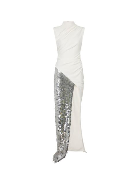 LAPOINTE Matte Crepe Sleeveless Sequin Maxi Dress