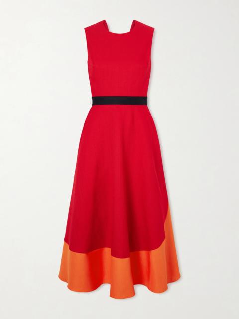 Roksanda Mire Belted Woven Midi Dress