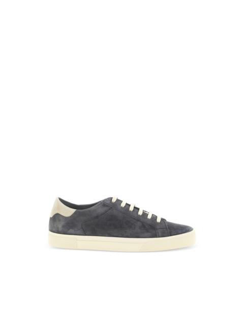 Brunello Cucinelli suede embossed-logo sneakers