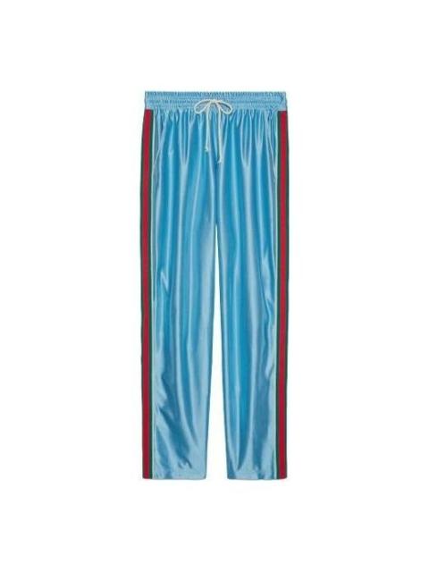 GUCCI Shiny jersey jogging pant with Web