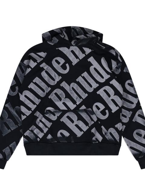 Rhude All Over Hoodie "Black" RHDMHDS1949 BLK
