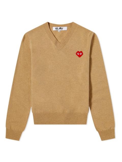 Comme des Garçons PLAY Comme des Garçons Play Invader Heart V-Neck Pullover