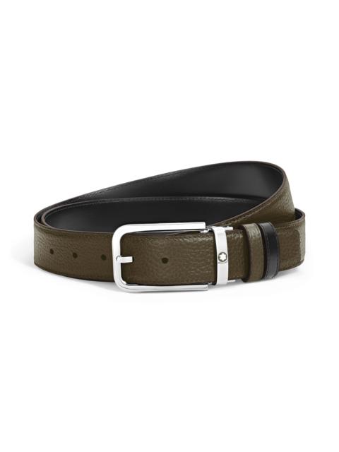 Montblanc 35 MM REVERSIBLE BELT IN GRAIN LEATHER WITH RECTANGULAR BUCKLE