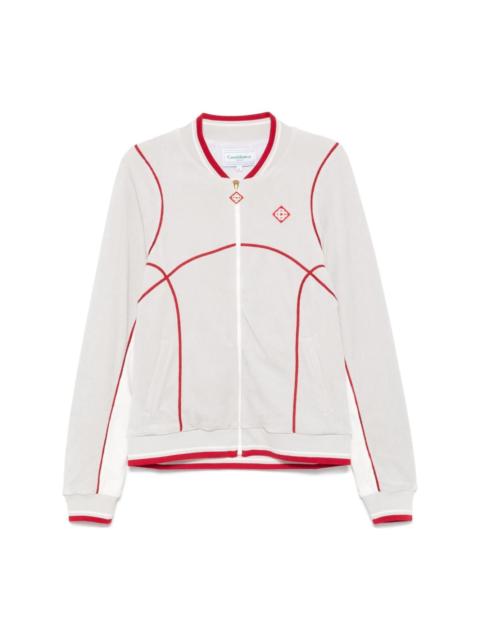 CASABLANCA White 'Le Jeu' Zip-Up Sweater | ssense | REVERSIBLE