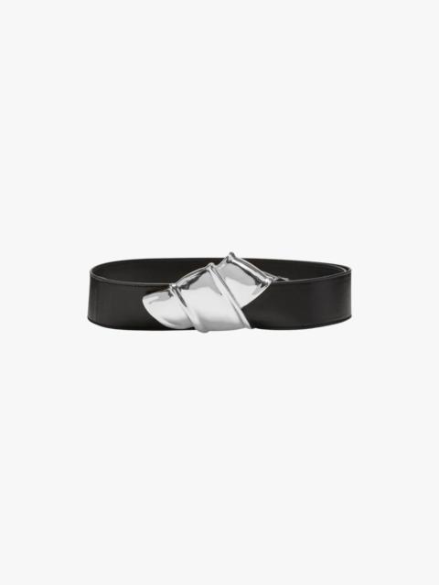 BRANDON MAXWELL The Courtney Belt in Black and Silver