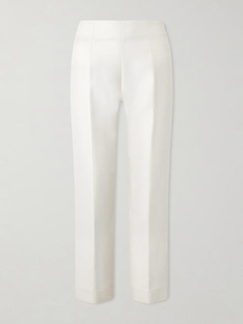 TOTEME Wool And Silk-blend Straight-leg Pants