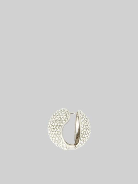 COPERNI Coperni Crystal-Embellished Creole Logo Earrings - Silver