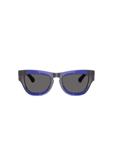 Burberry check-pattern square-frame sunglasses