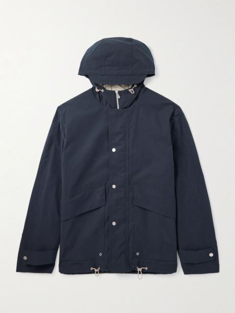 Brunello Cucinelli Cotton-Shell Hooded Jacket Navy