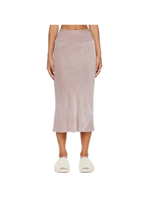 Rick Owens Pink Tower Knee Bias Midi Skirt