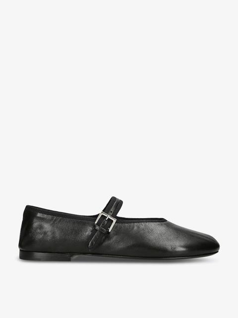 The Row Boheme buckle-embellished leather ballet pumps