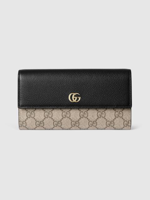 GUCCI GG Marmont bi-color continental wallet