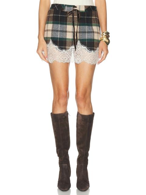 SIEDRÉS Witz Lace Trim Mini Skirt