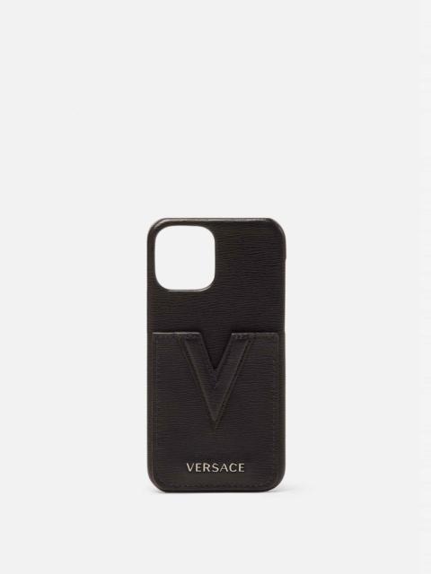 VERSACE V Leather Phone Case iPhone 12